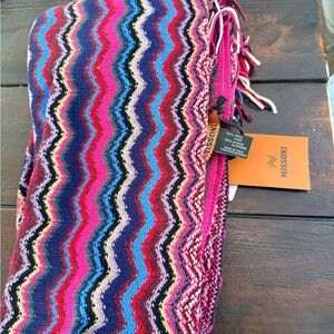 Missoni Multicolor Chevron Wool Blend Scarf